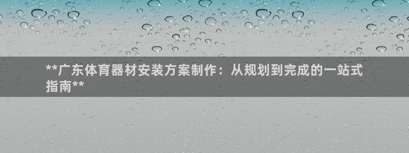 富联股份股票：**广东体育器材安装方案制作：从规划到