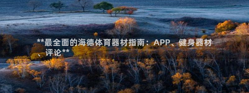 富联娱乐测速app：**最全面的海德体育器材指南：A